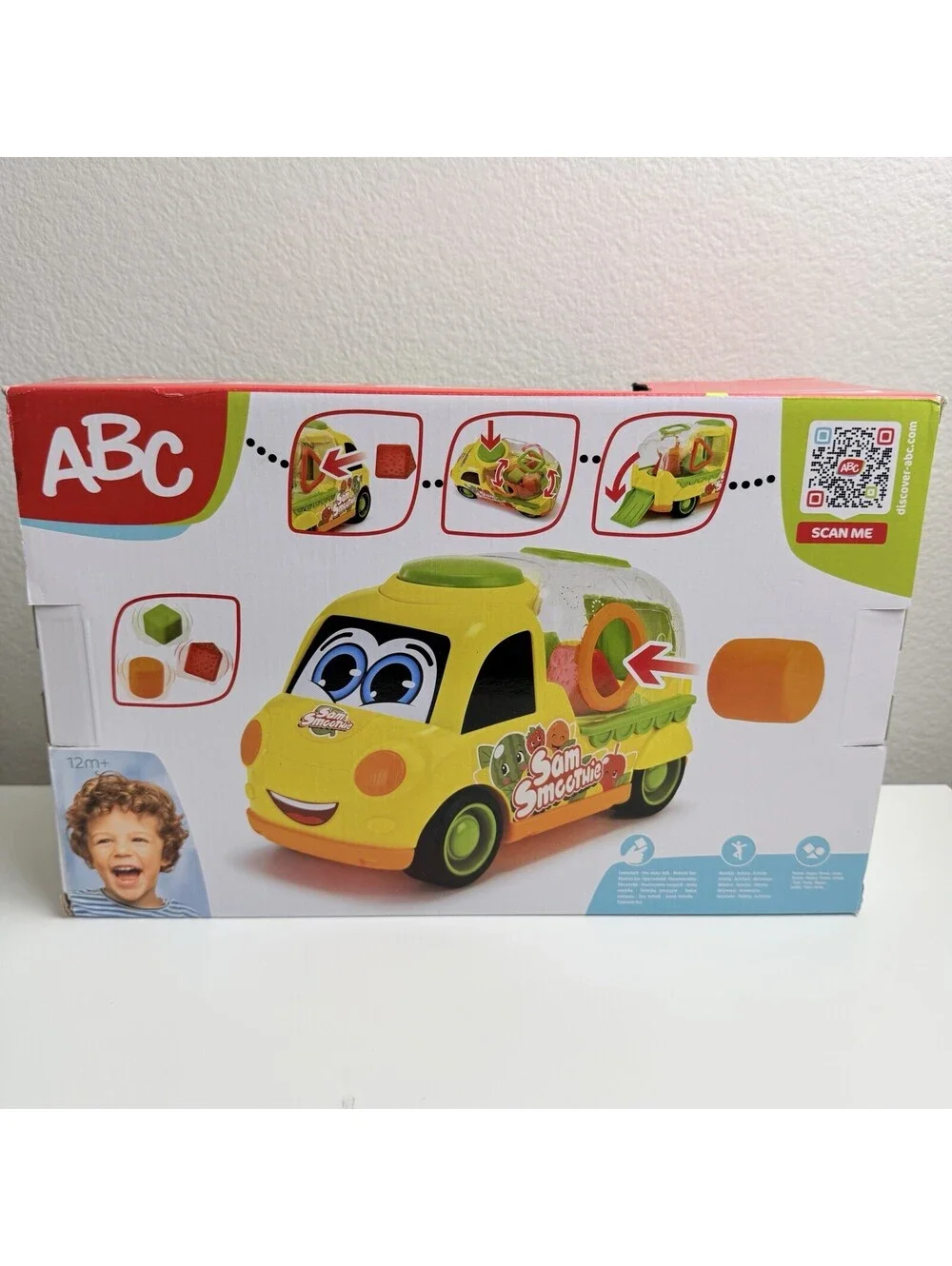 ABC Sam Smoothie Shape Sorter Truck Lights Sounds Learning Toy 12M+ New Box